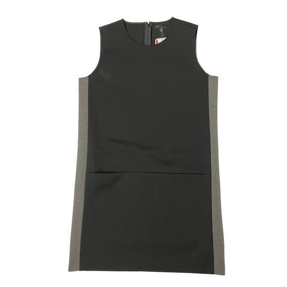 NWT ATM Anthony Thomas Melillo Woven Sleeveless Shift Dress - Black/Gray - M - Picture 7 of 13